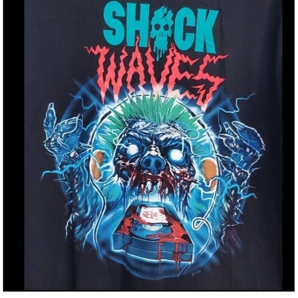 cavity colors shock waves Black t shirt Mens size S Devon‎ Whitehead